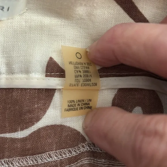 Elie Tahari Brown and Cream Floral Pants - Picture 8 of 10